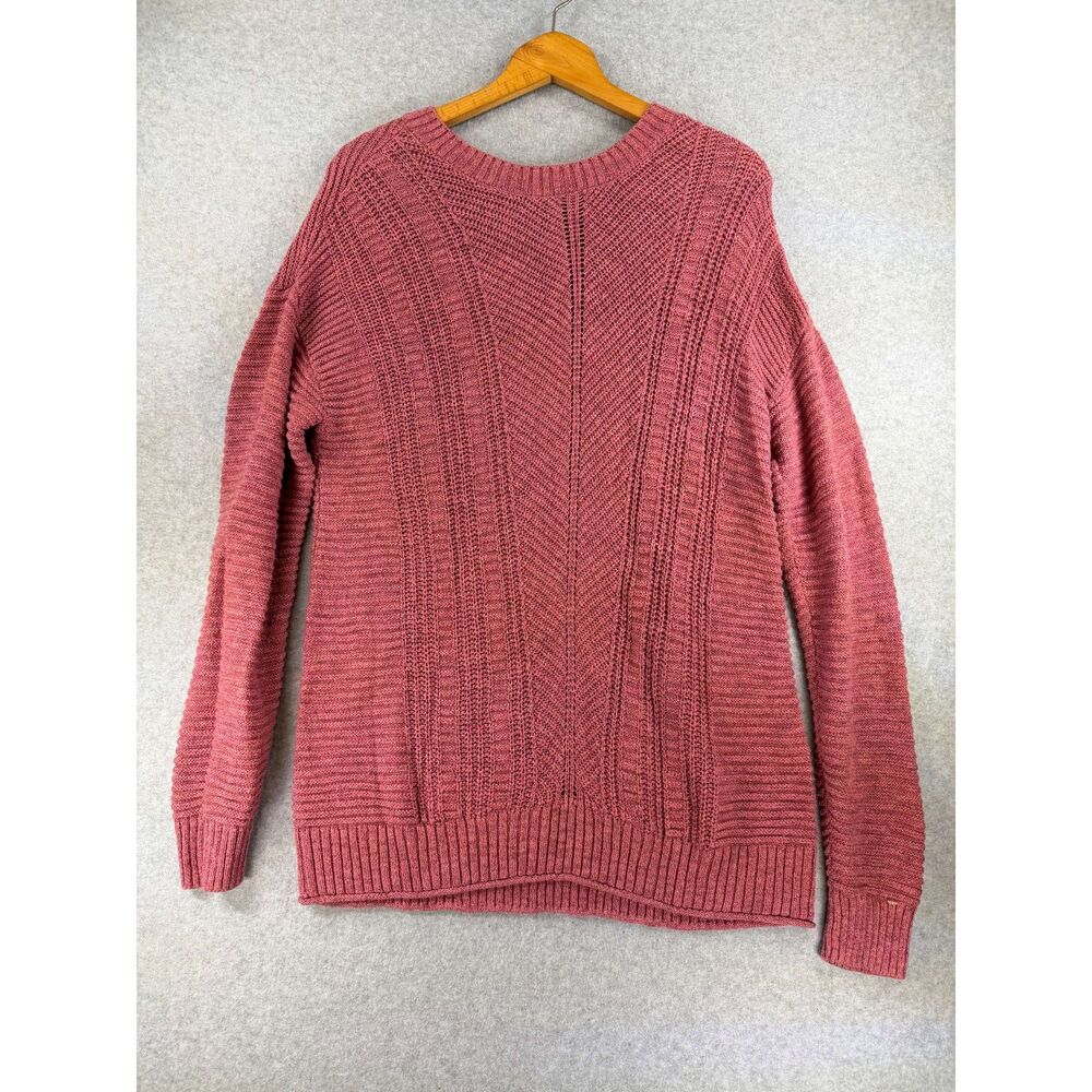 Sonoma Goods for Life Women’s Medium Rose Pink Textured Knit Sweater 3616